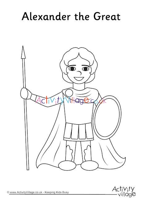 Alexander The Great Colouring Page