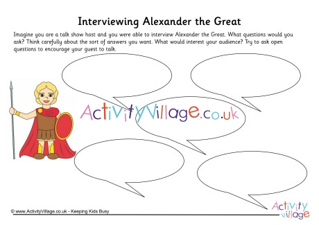 Alexander the Great Interview Worksheet 