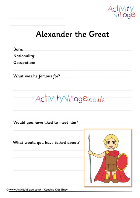 Alexander the Great Worksheet