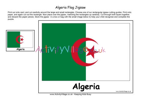 Algeria flag jigsaw