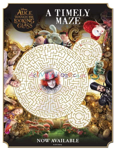 Alice Through the Looking Glass maze