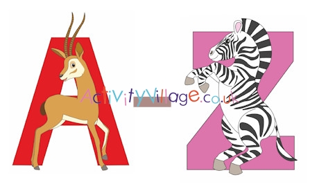 All animal alphabet posters