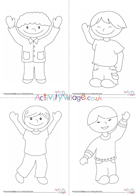 All boy colouring pages