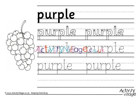 All Colour Word Handwriting Worksheets