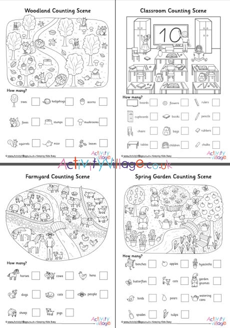 All Counting Scene Worksheets