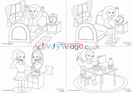 All Daily Routine Colouring Pages All Daily Routine Colouring Pages