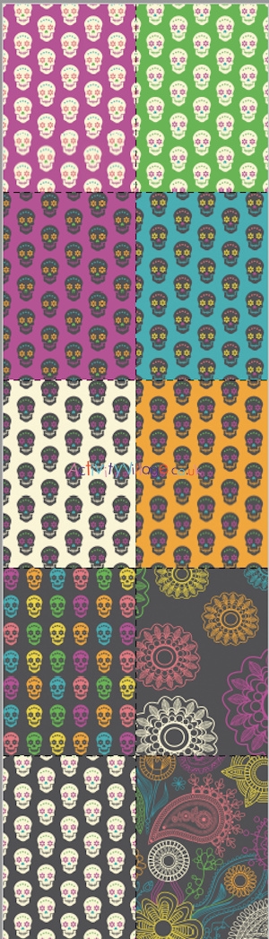 Day of the Dead scrapbook paper pack