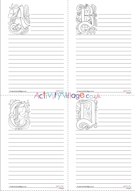 All Illuminated Letter Writing Paper