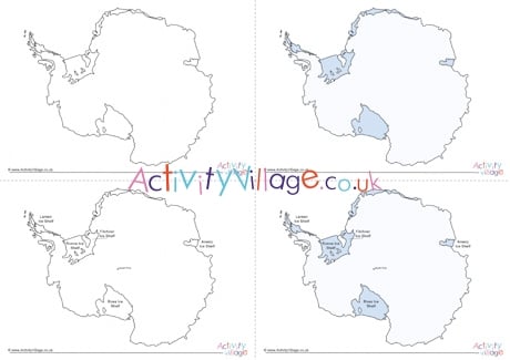 Printable maps of Antarctica