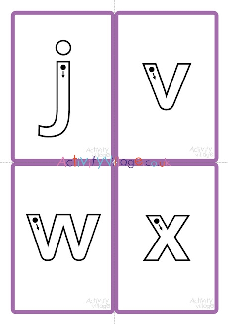 All Phase Three letters - flash cards - arrows