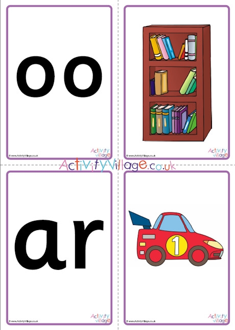 All Phase Three letters - mnemonic flash cards