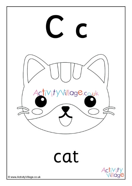 Alphabet colouring page C