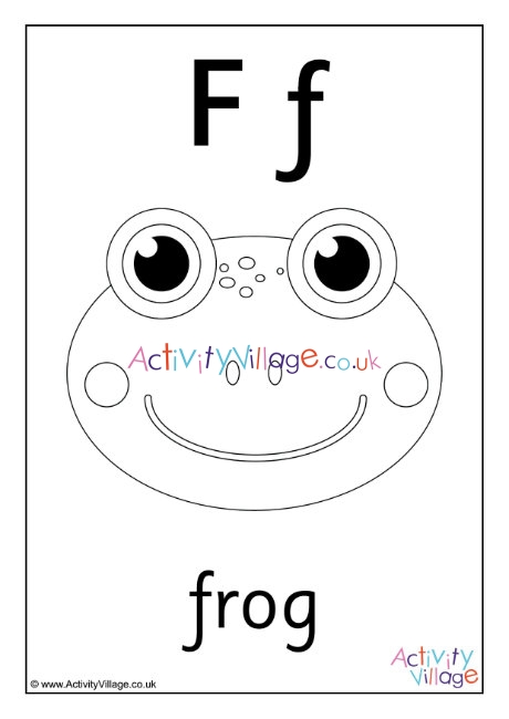 Alphabet colouring page F