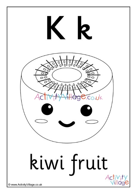 Alphabet colouring page K