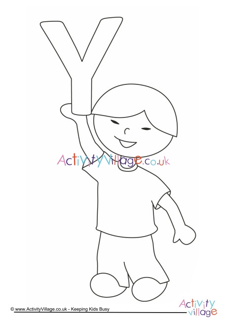 Alphabet of children colouring pages Y