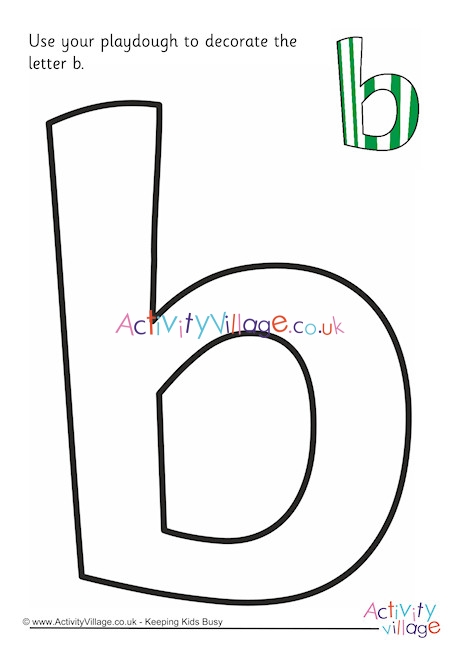 Alphabet Decorate The Letter B Playdough Mat Lowercase