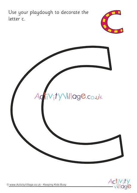 Alphabet Decorate The Letter C Playdough Mat Lowercase