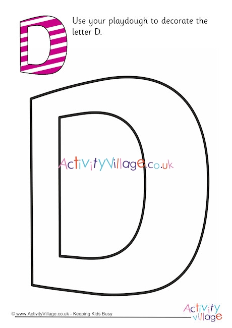Alphabet Decorate The Letter D Playdough Mat Uppercase