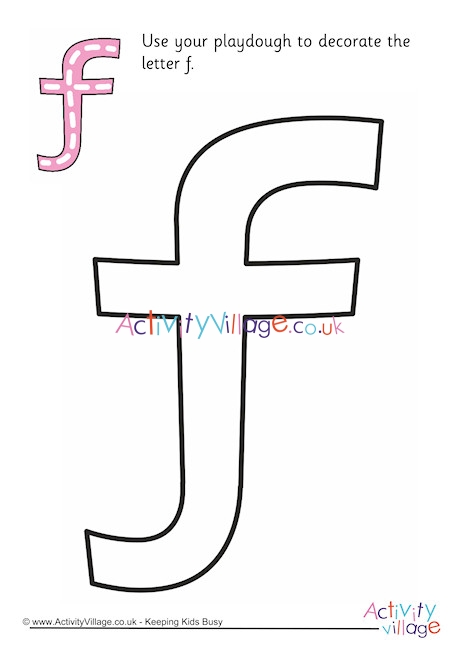 Alphabet Decorate The Letter F Playdough Mat Lowercase