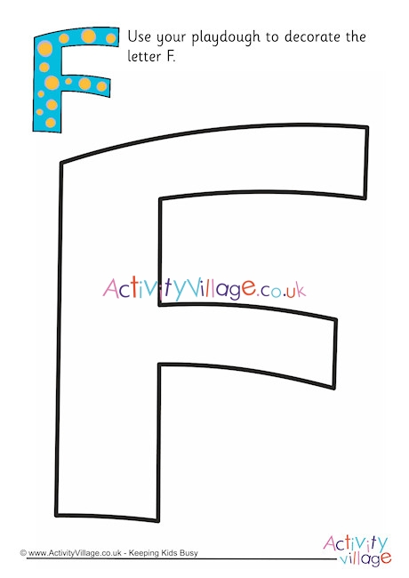 Alphabet Decorate The Letter F Playdough Mat Uppercase