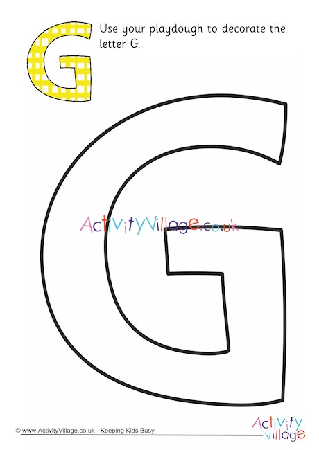 Alphabet Decorate The Letter G Playdough Mat Uppercase