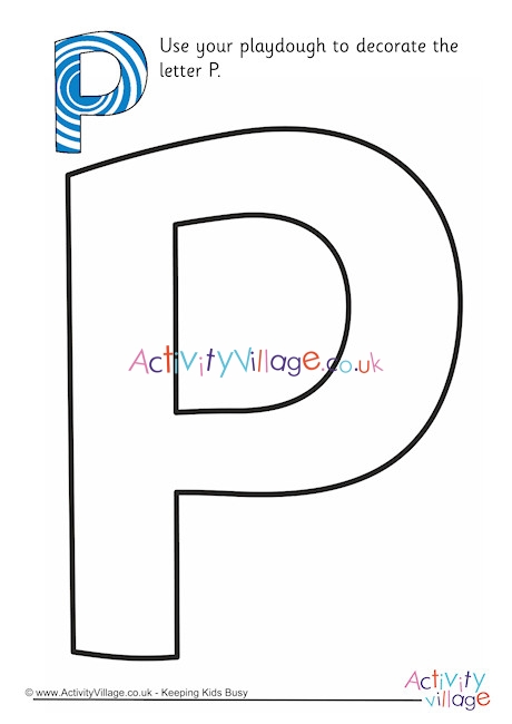 Alphabet Decorate The Letter P Playdough Mat Uppercase