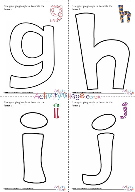 Alphabet Decorate The Letter Playdough Mats Lowercase Pack