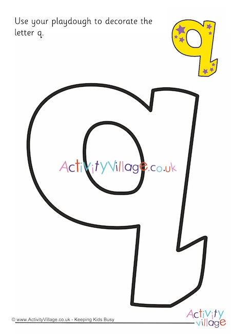 Alphabet Decorate The Letter Q Playdough Mat Lowercase
