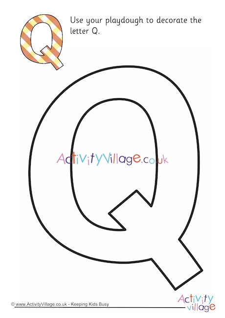 Alphabet Decorate The Letter Q Playdough Mat Uppercase