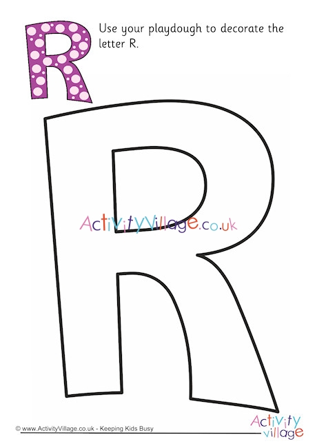 Alphabet Decorate The Letter R Playdough Mat Uppercase
