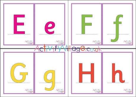 Alphabet flash cards - mixed cases - large