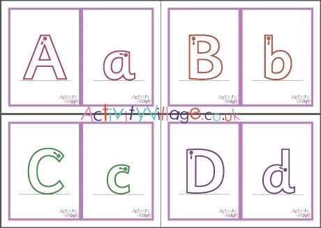 Alphabet flash cards - mixed cases - large - guided