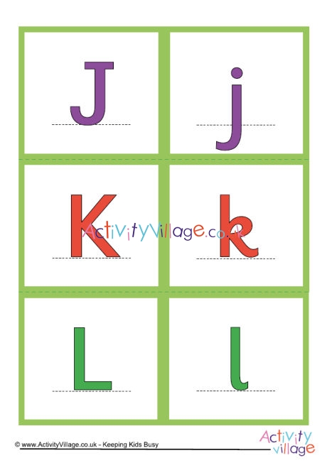 Alphabet flash cards - mixed cases - small