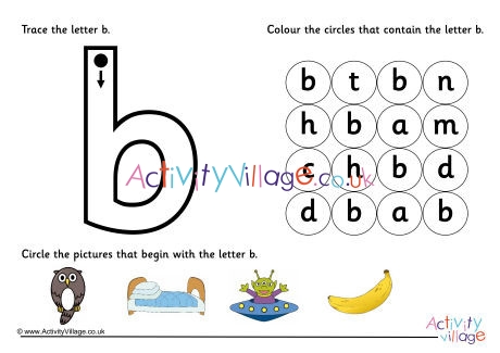 Alphabet Learn the Letter B Worksheet
