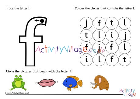 Alphabet Learn the Letter F Worksheet