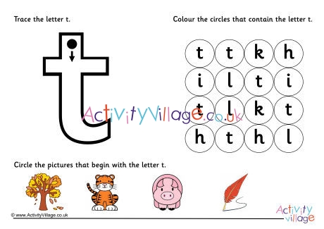 Alphabet Learn the Letter T Worksheet