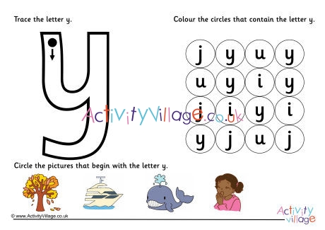 Alphabet Learn the Letter Y Worksheet