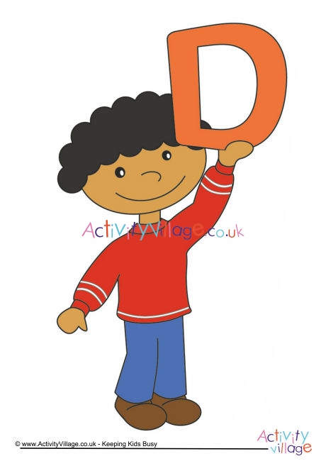 Alphabet Of Children Poster D Boy