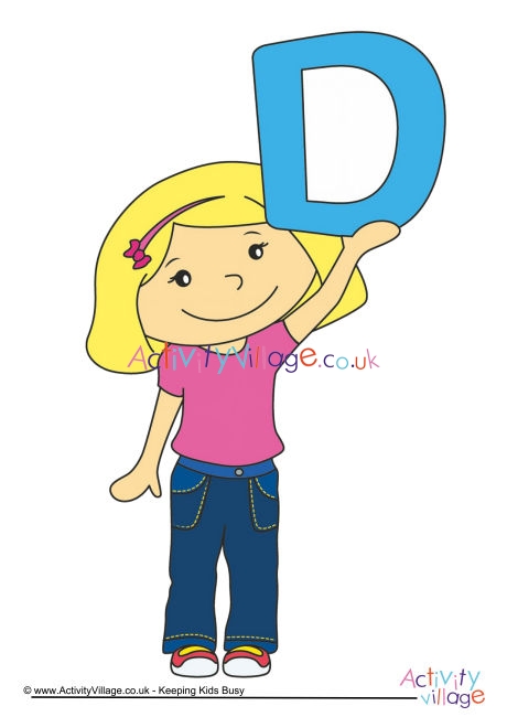 Alphabet Of Children Poster D Girl
