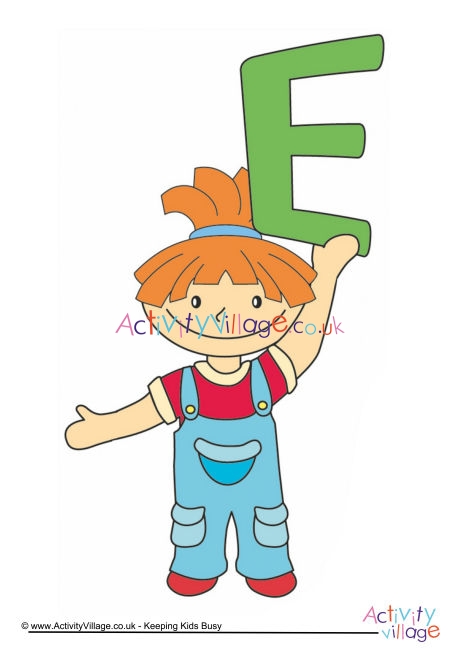 Alphabet Of Children Poster E Girl