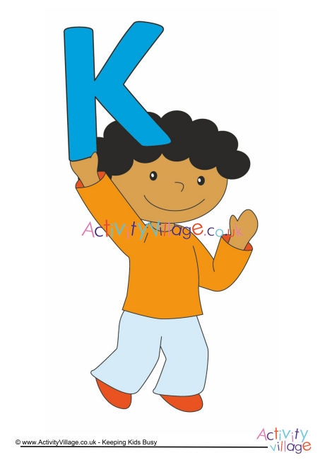 Alphabet Of Children Poster K Boy