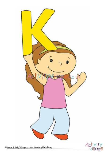 Alphabet Of Children Poster K Girl