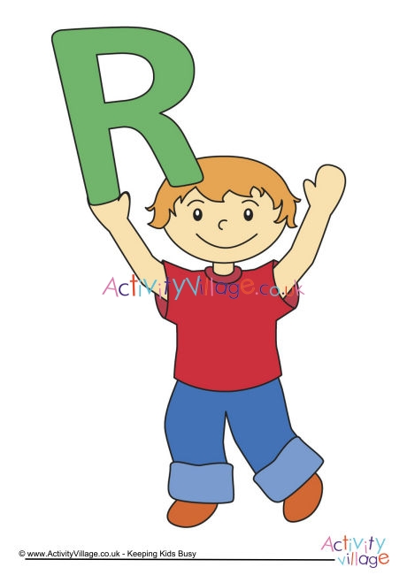 Alphabet Of Children Poster R Boy