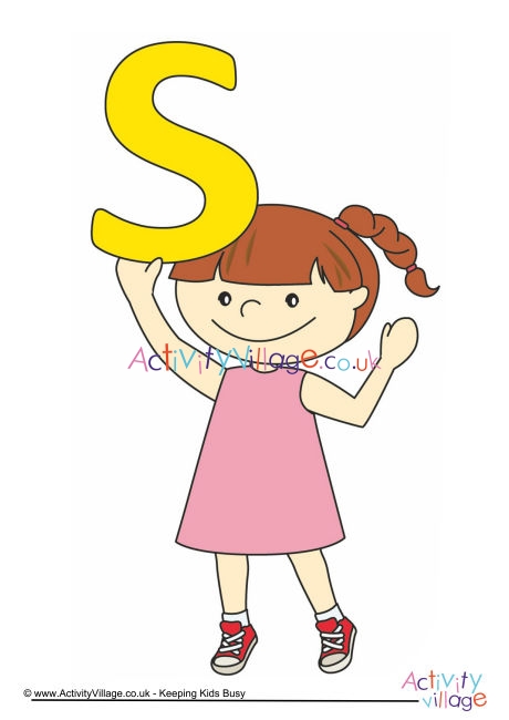 Alphabet Of Children Poster S Girl