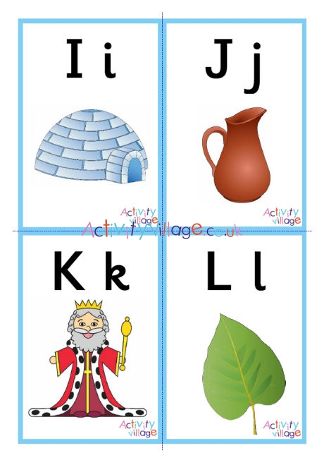 Alphabet picture flash cards - small