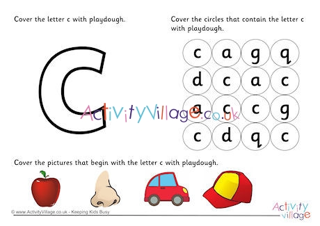Alphabet Playdough Mat C