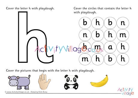 Alphabet Playdough Mat H