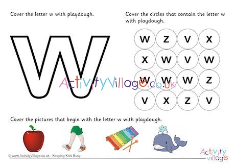 Alphabet Playdough Mat W