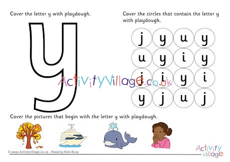 Alphabet Playdough Mat Y