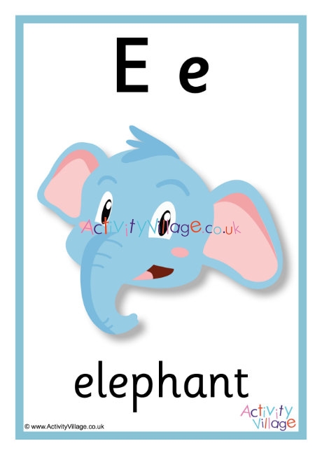 Alphabet Poster E 